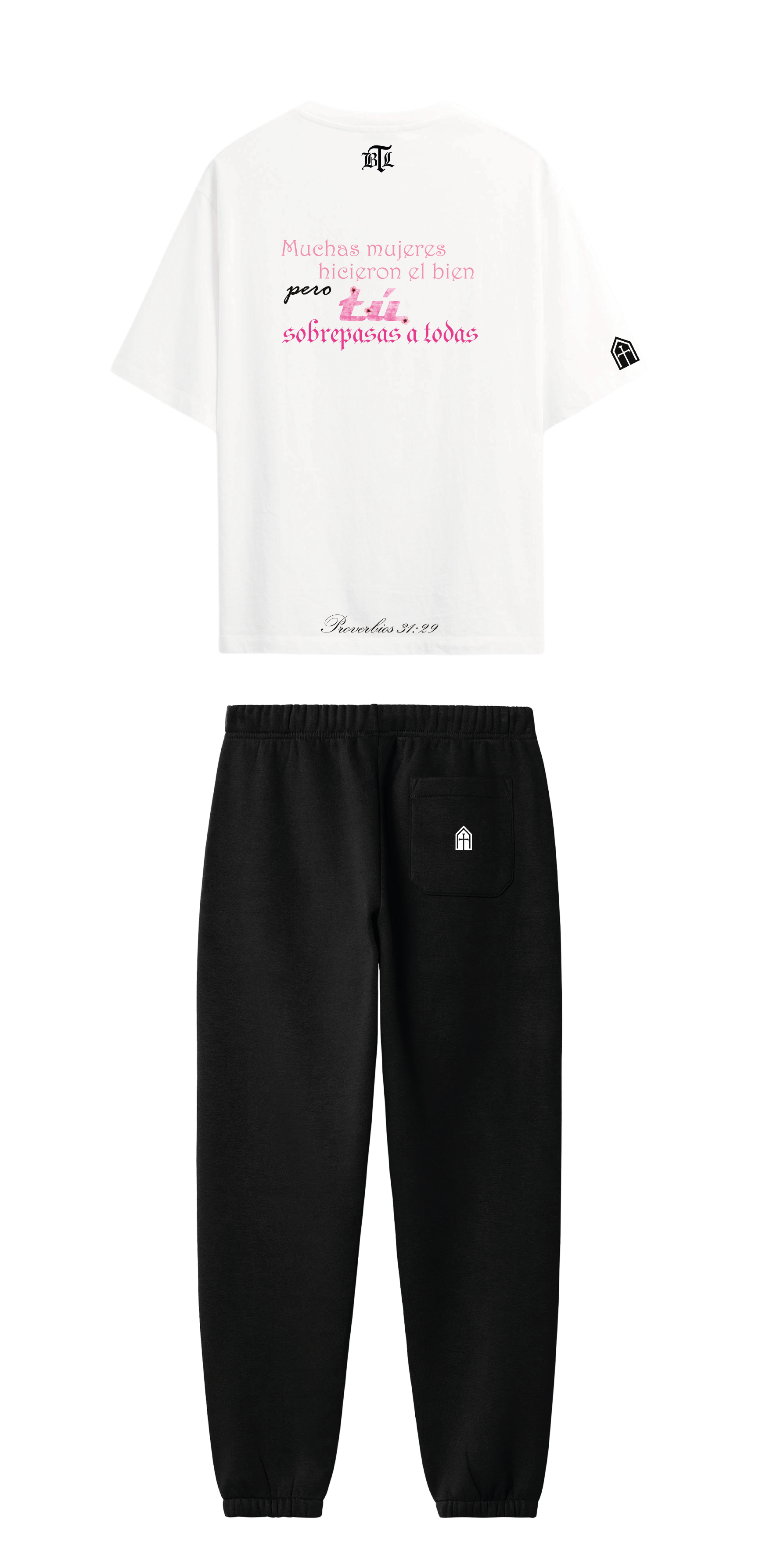 CONJUNTO NEGRO/BLANCO TU SOBREPASAS A TODAS