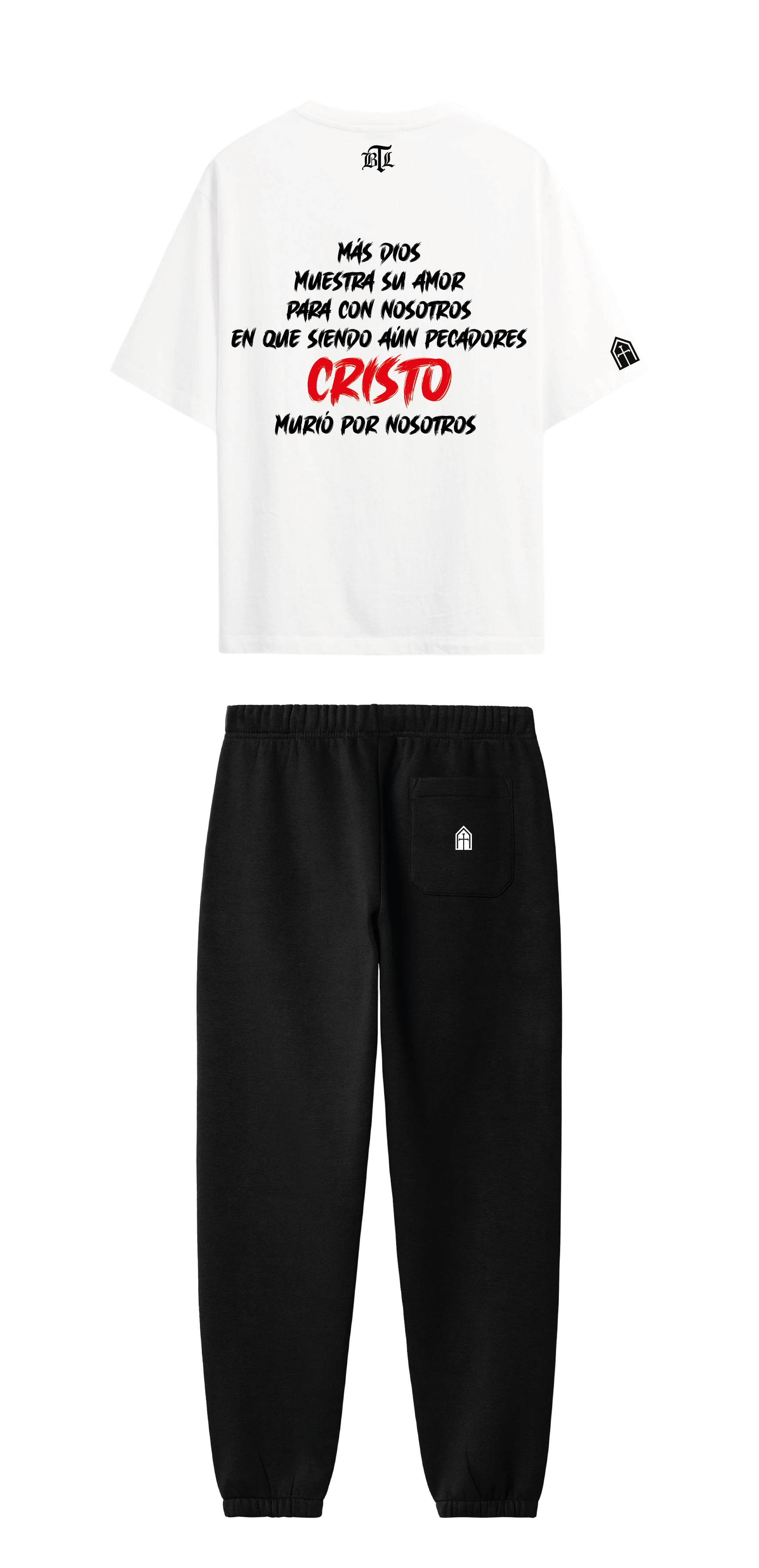 CONJUNTO NEGRO/BLANCO CRISTO