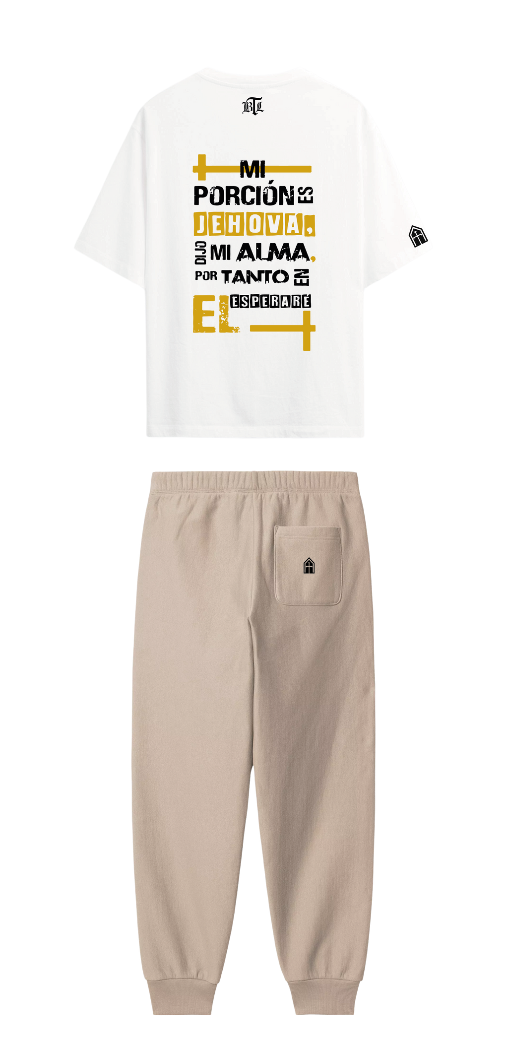 CONJUNTO BEIGE/BLANCO JEHOVÁ