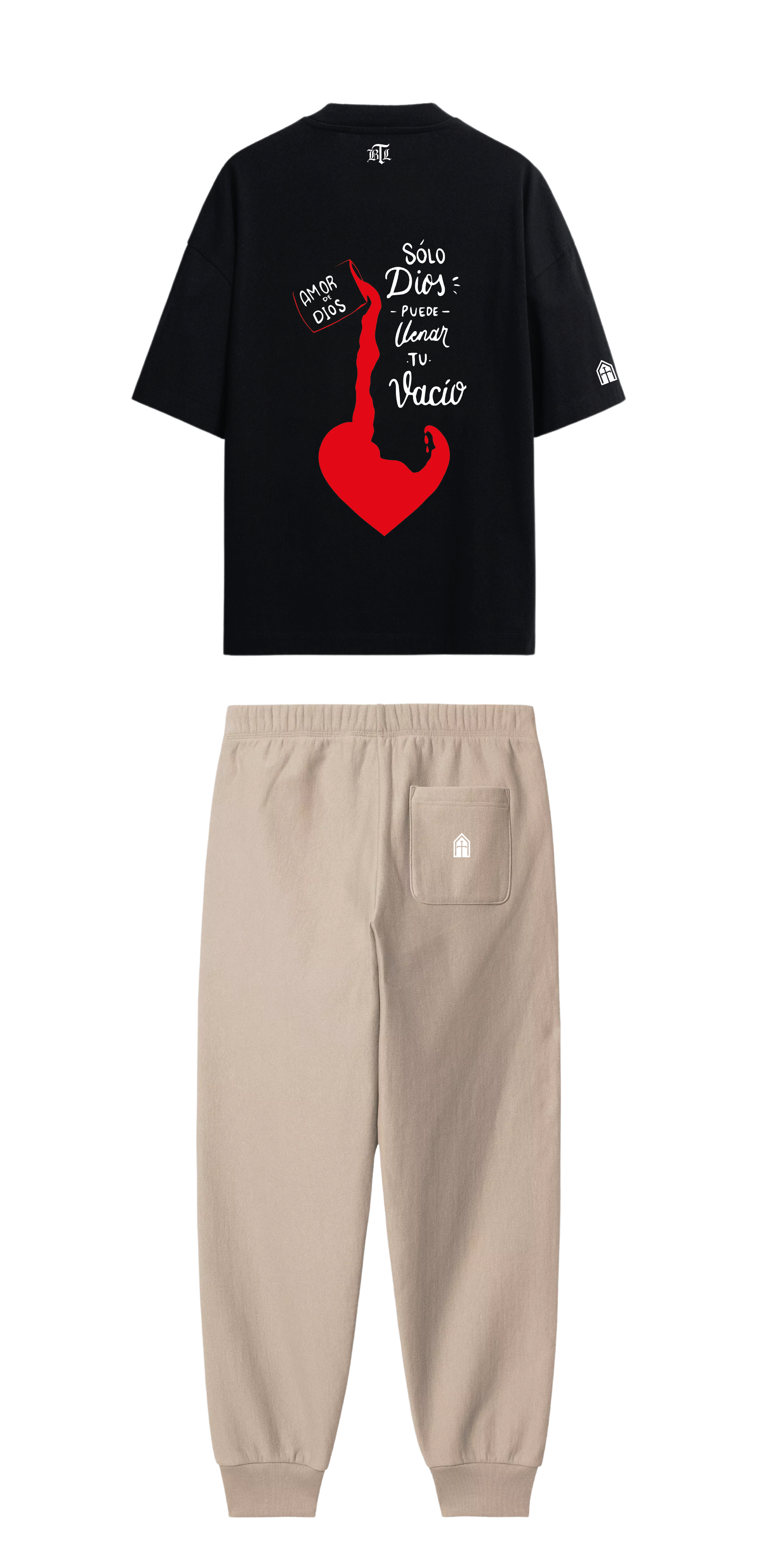 CONJUNTO BEIGE/NEGRO SOLO DIOS LLENA TU VACÍO