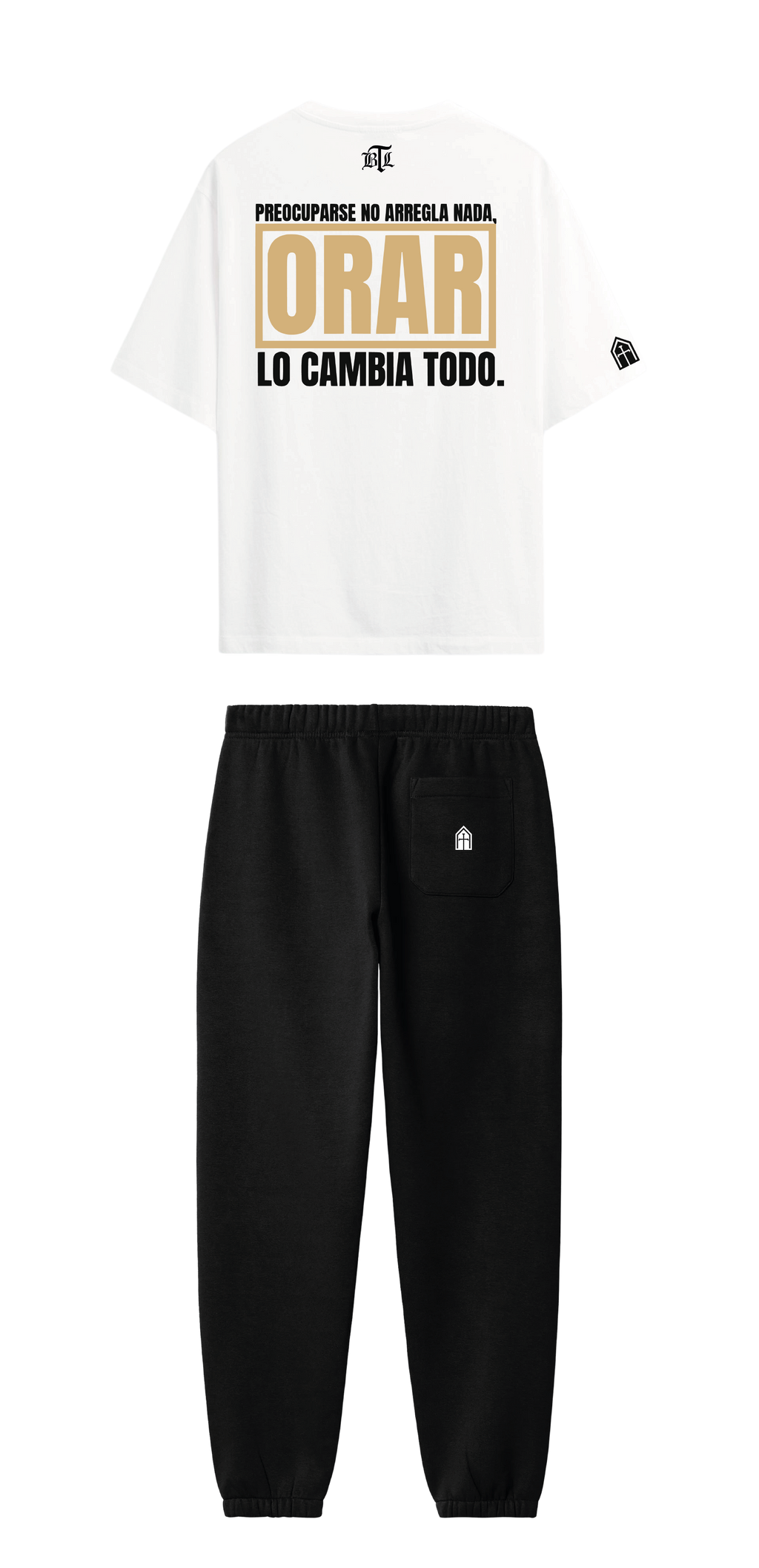 CONJUNTO NEGRO/BLANCO ORAR