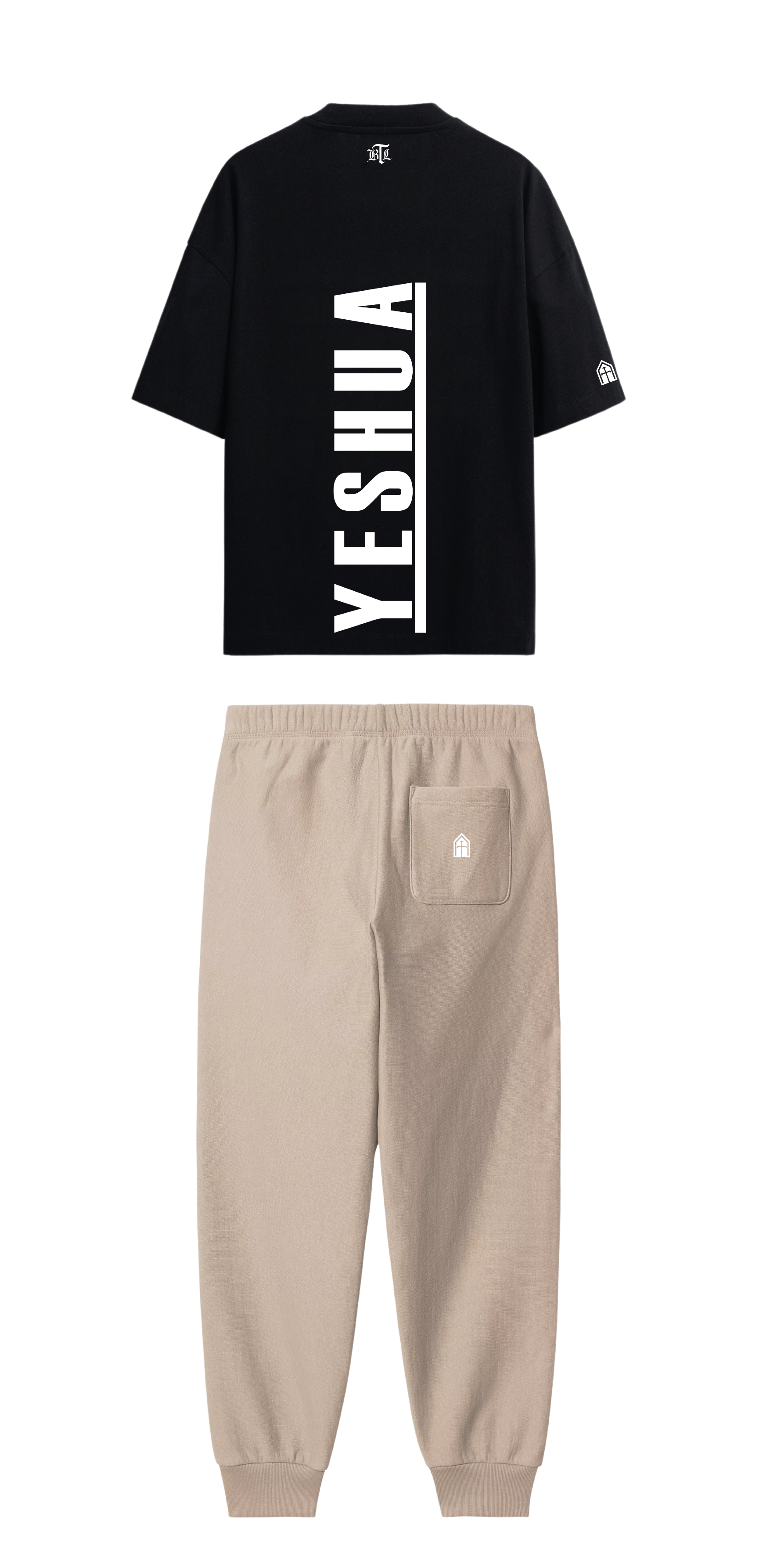 CONJUNTO BEIGE/NEGRO YESHUA