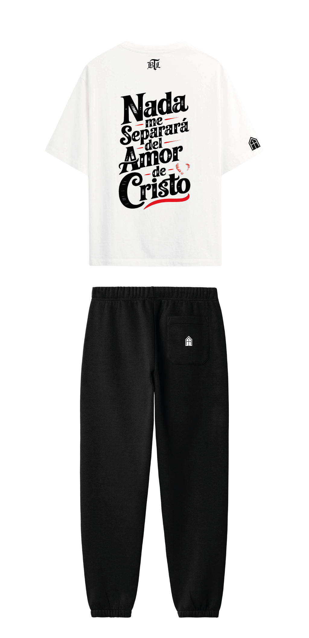 CONJUNTO NEGRO/BLANCO NADA TE SEPARARÁ DE CRISTO