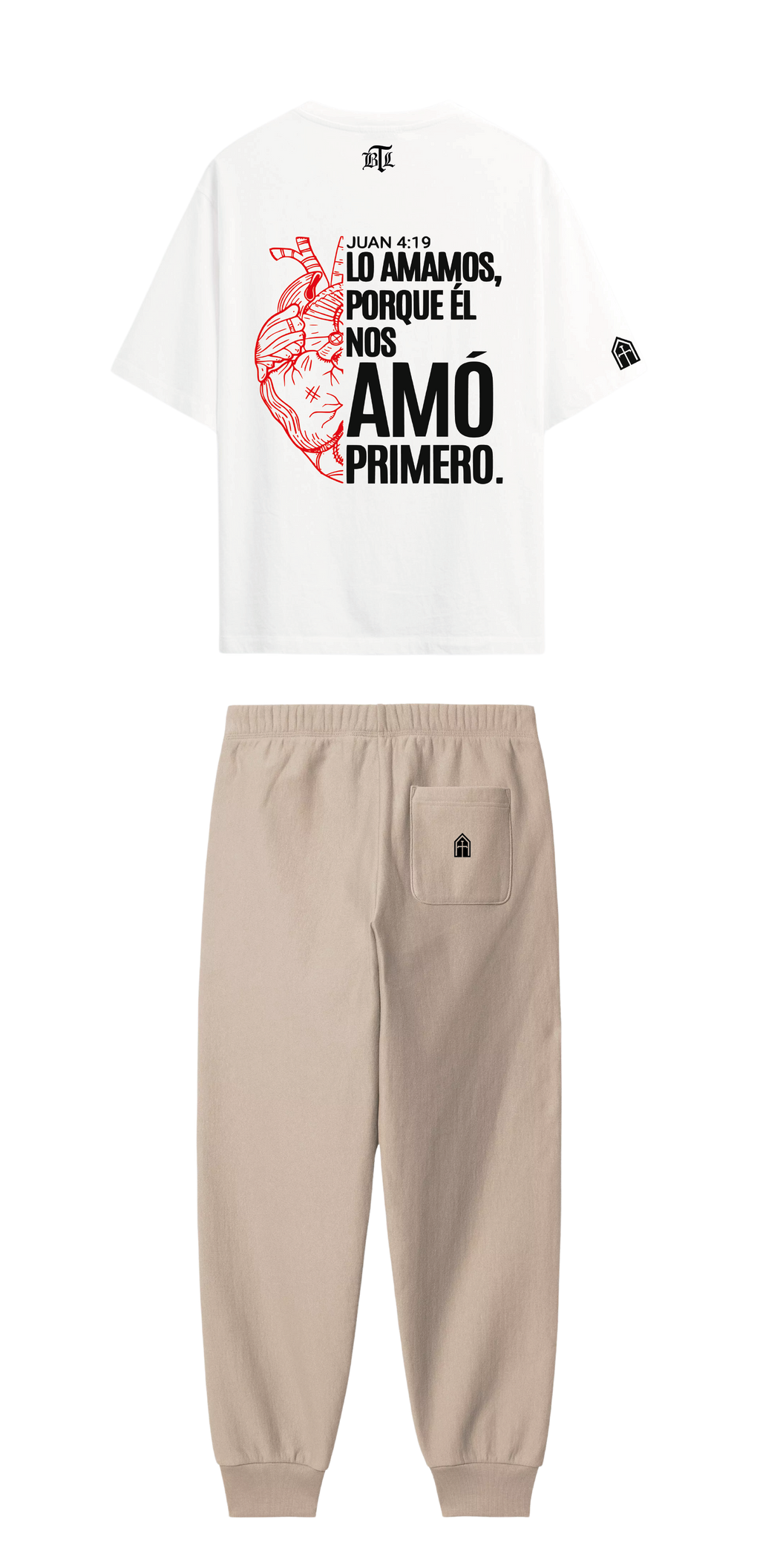 CONJUNTO BEIGE/BLANCO EL NOS AMOR PRIMERO