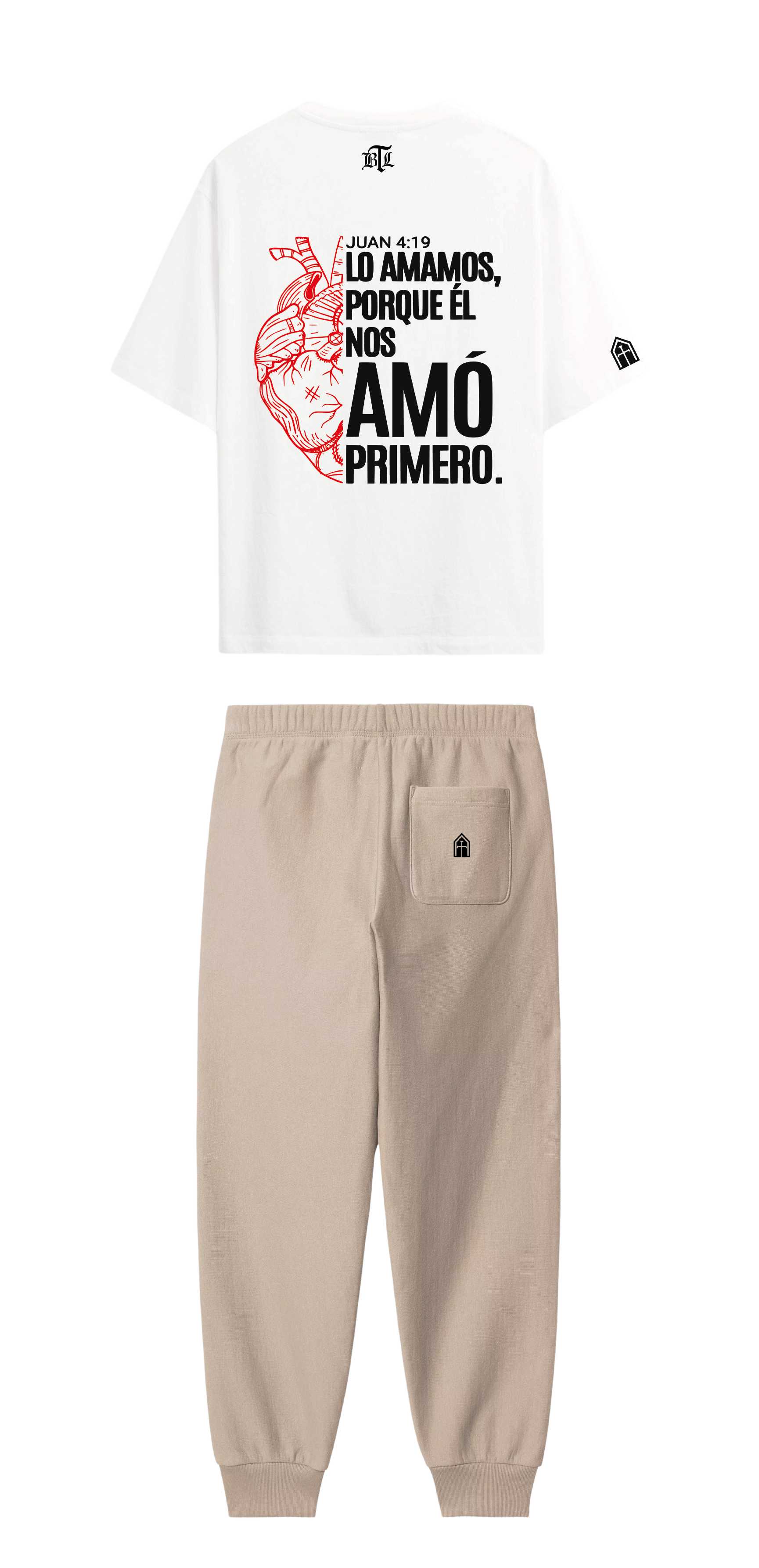 CONJUNTO BEIGE/BLANCO EL NOS AMOR PRIMERO