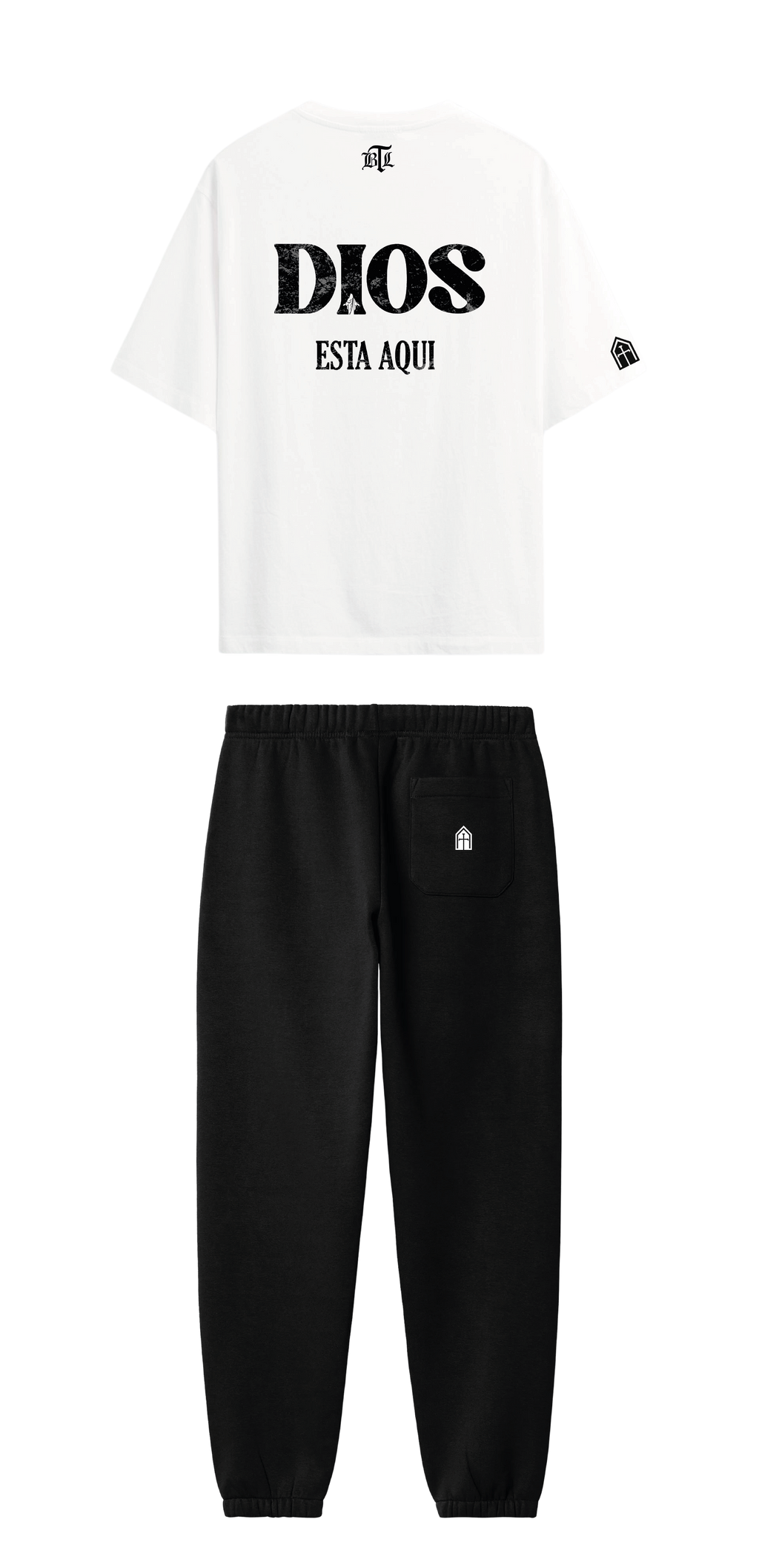 CONJUNTO NEGRO/BLANCO DIOS ESTÁ AQUÍ