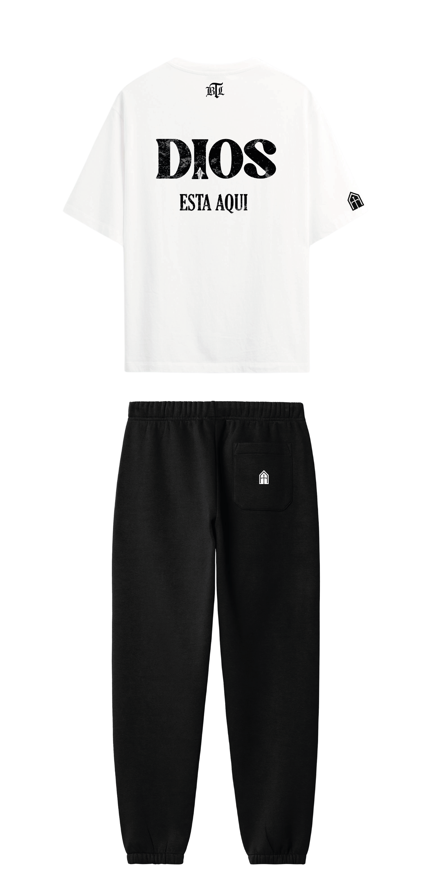 CONJUNTO NEGRO/BLANCO DIOS ESTÁ AQUÍ