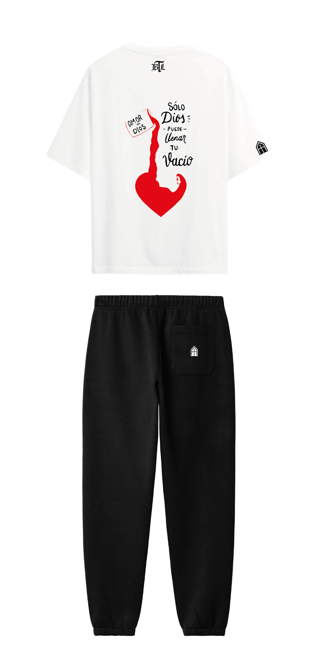 CONJUNTO NEGRO/BLANCO SOLO DIOS LLENA TU VACÍO