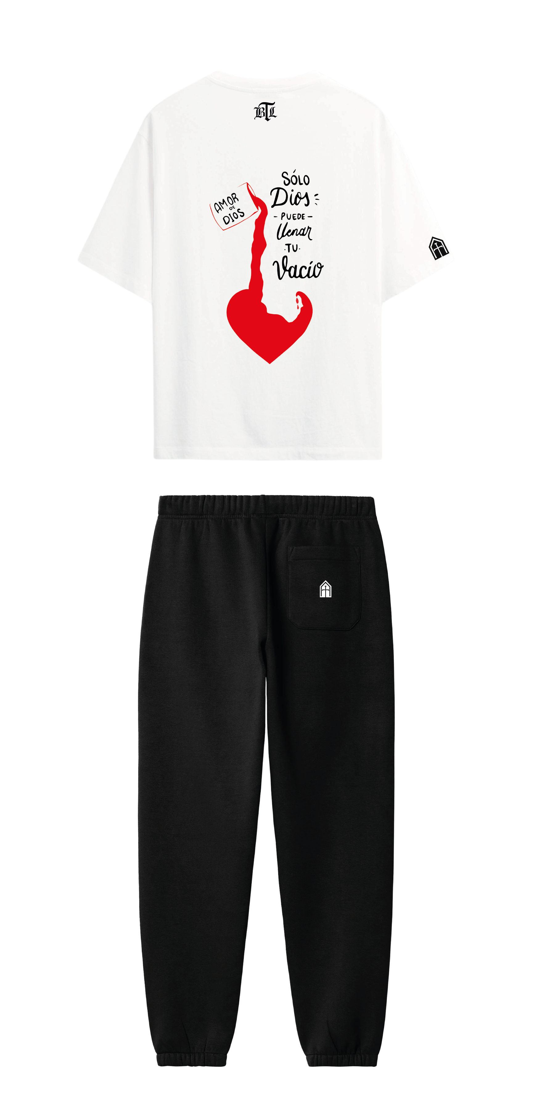 CONJUNTO NEGRO/BLANCO SOLO DIOS LLENA TU VACÍO