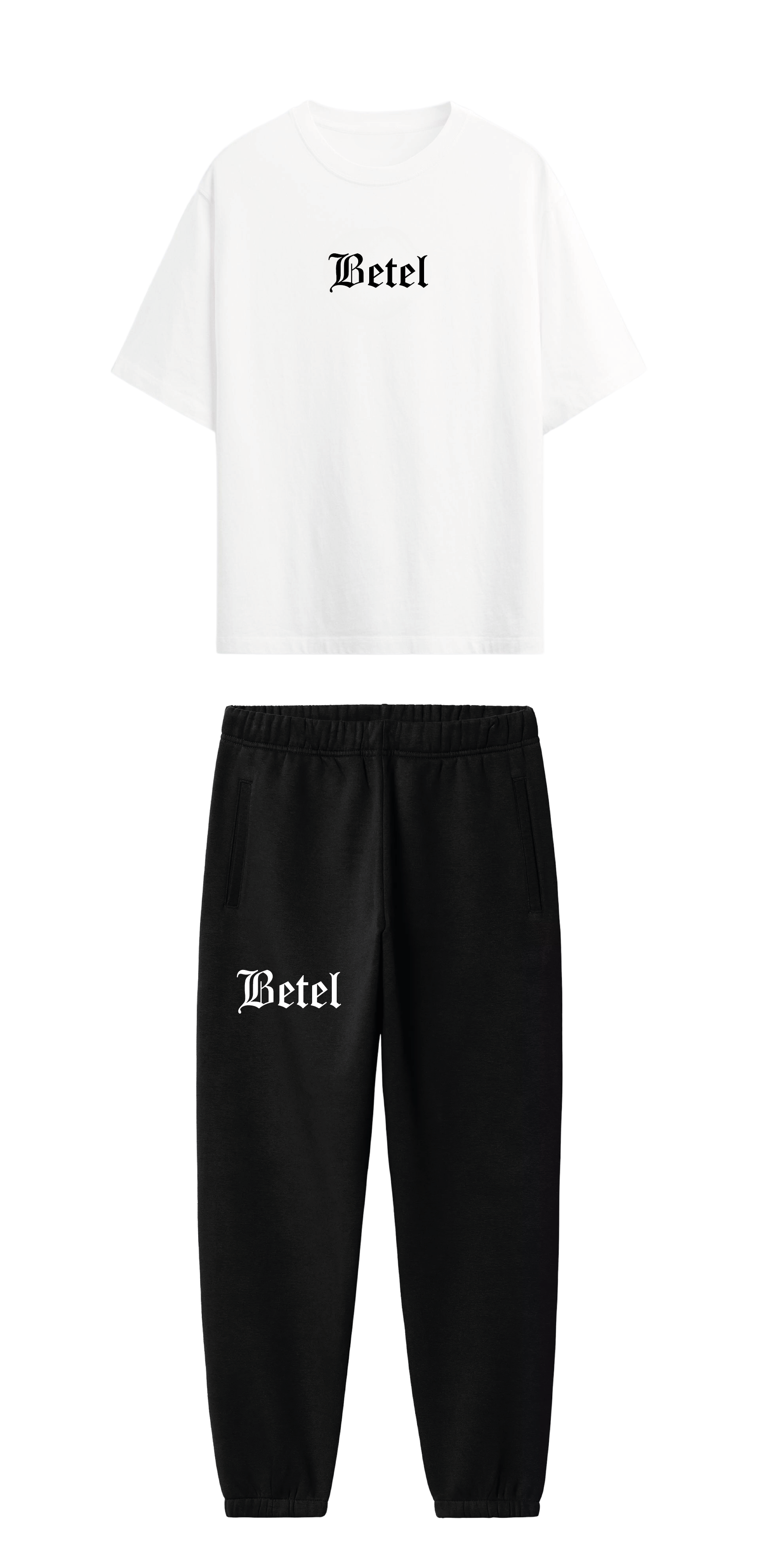 CONJUNTO NEGRO/BLANCO LAMPARA