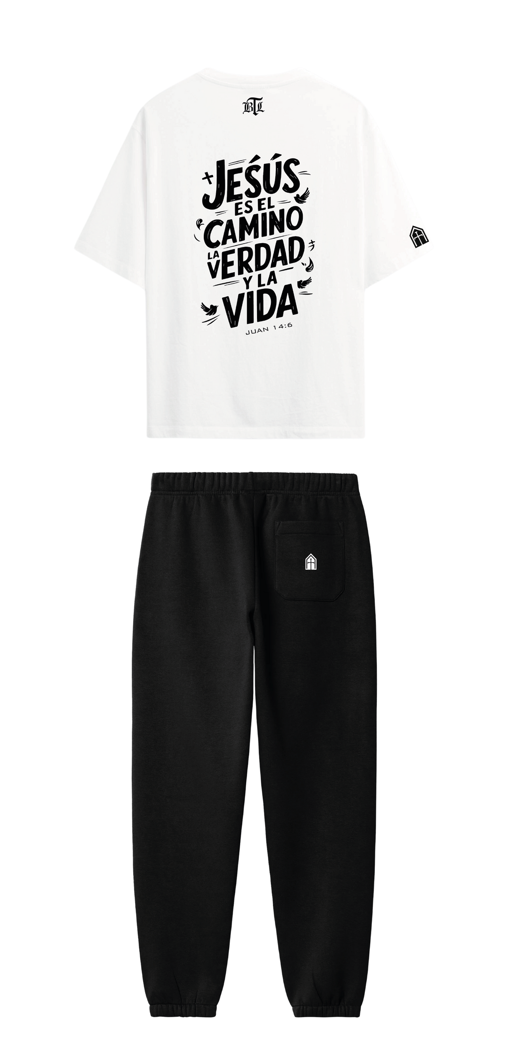 CONJUNTO NEGRO/BLANCO JESÚS ES EL CAMINO