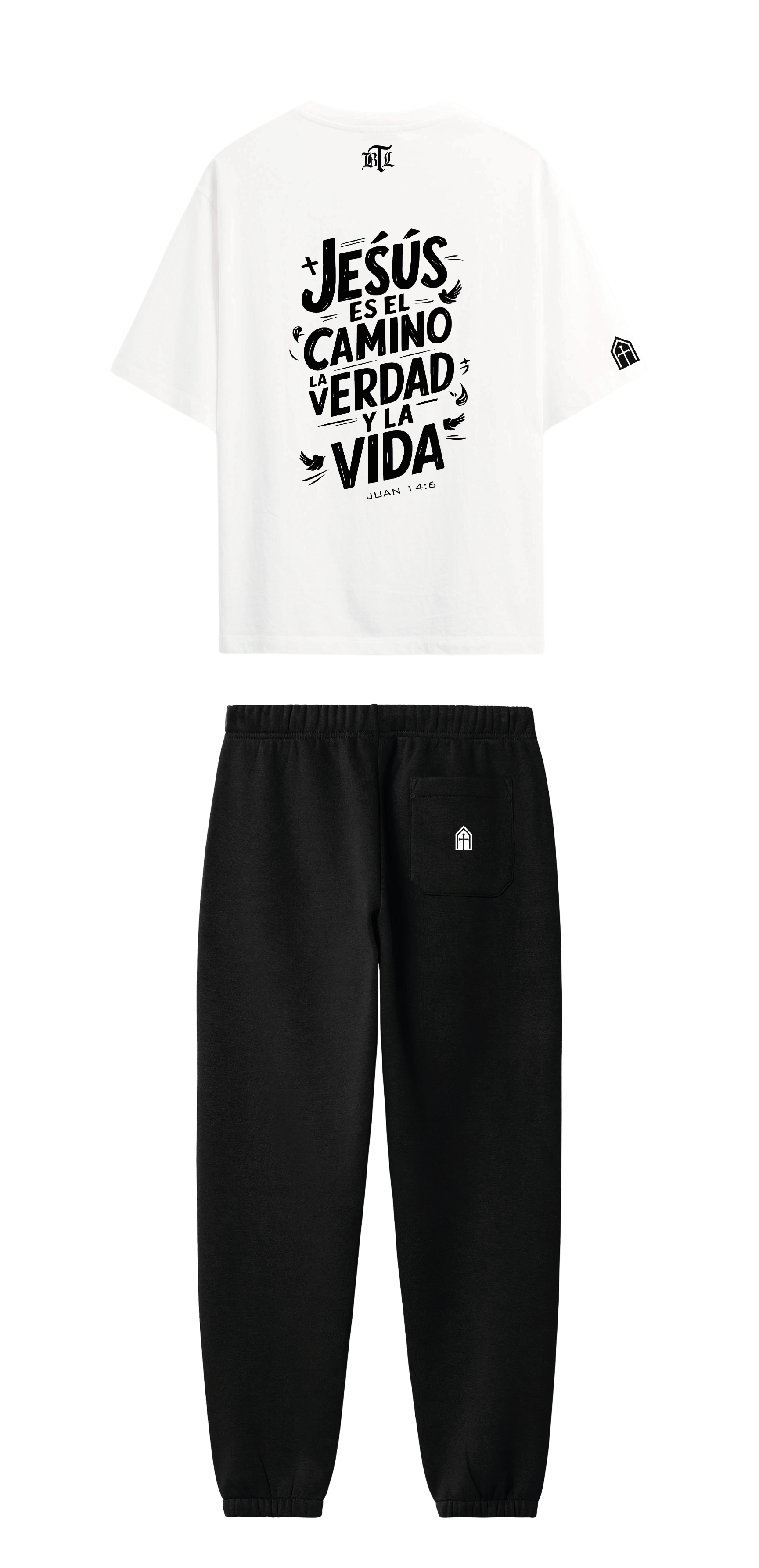 CONJUNTO NEGRO/BLANCO JESÚS ES EL CAMINO