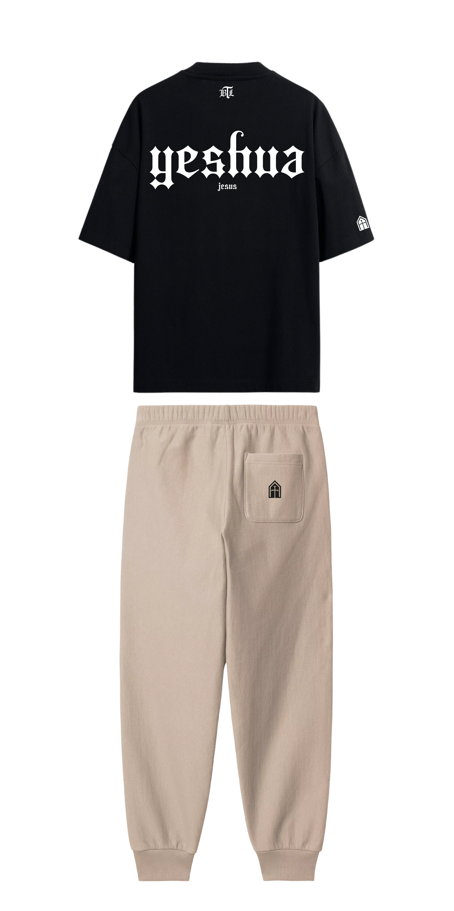 CONJUNTO  BEIGE/NEGRO YESHUA