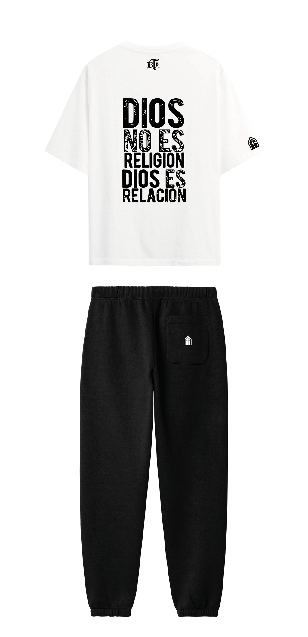 CONJUNTO NEGRO/BLANCO DIOS ES RELIGIÓN
