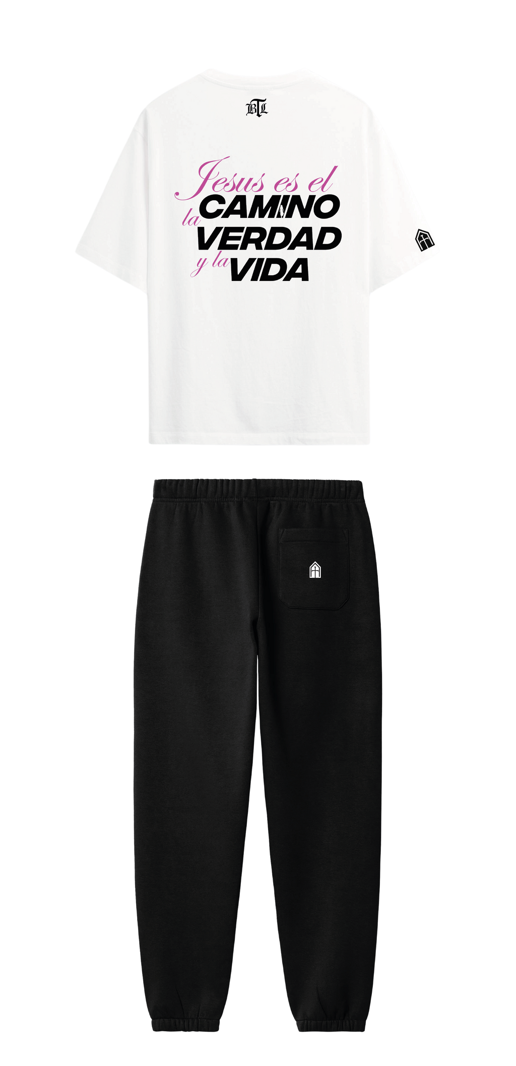 CONJUNTO NEGRO/BLANCO JESÚS ES EL CAMINO