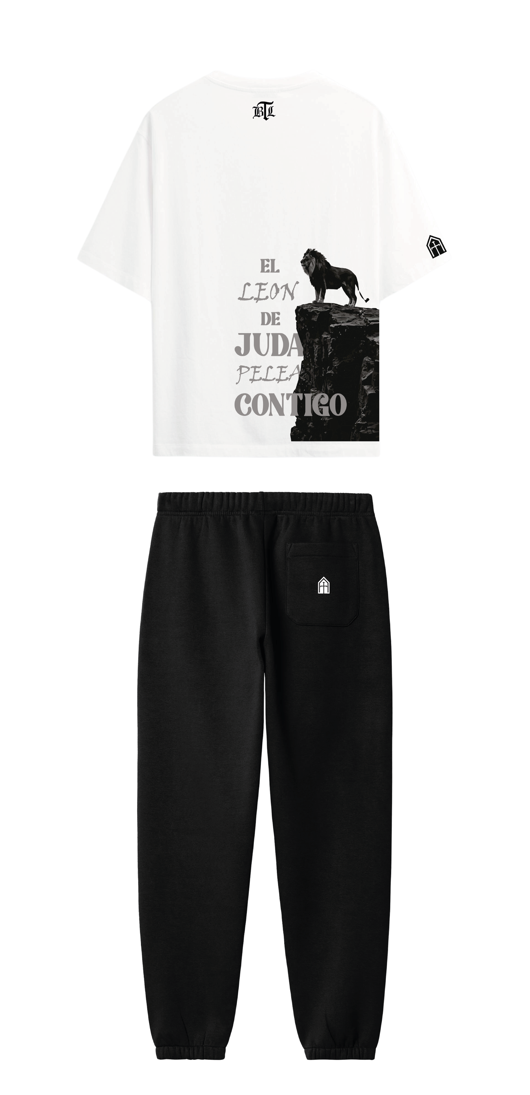 CONJUNTO NEGRO/BLANCO LEON DE JUDA