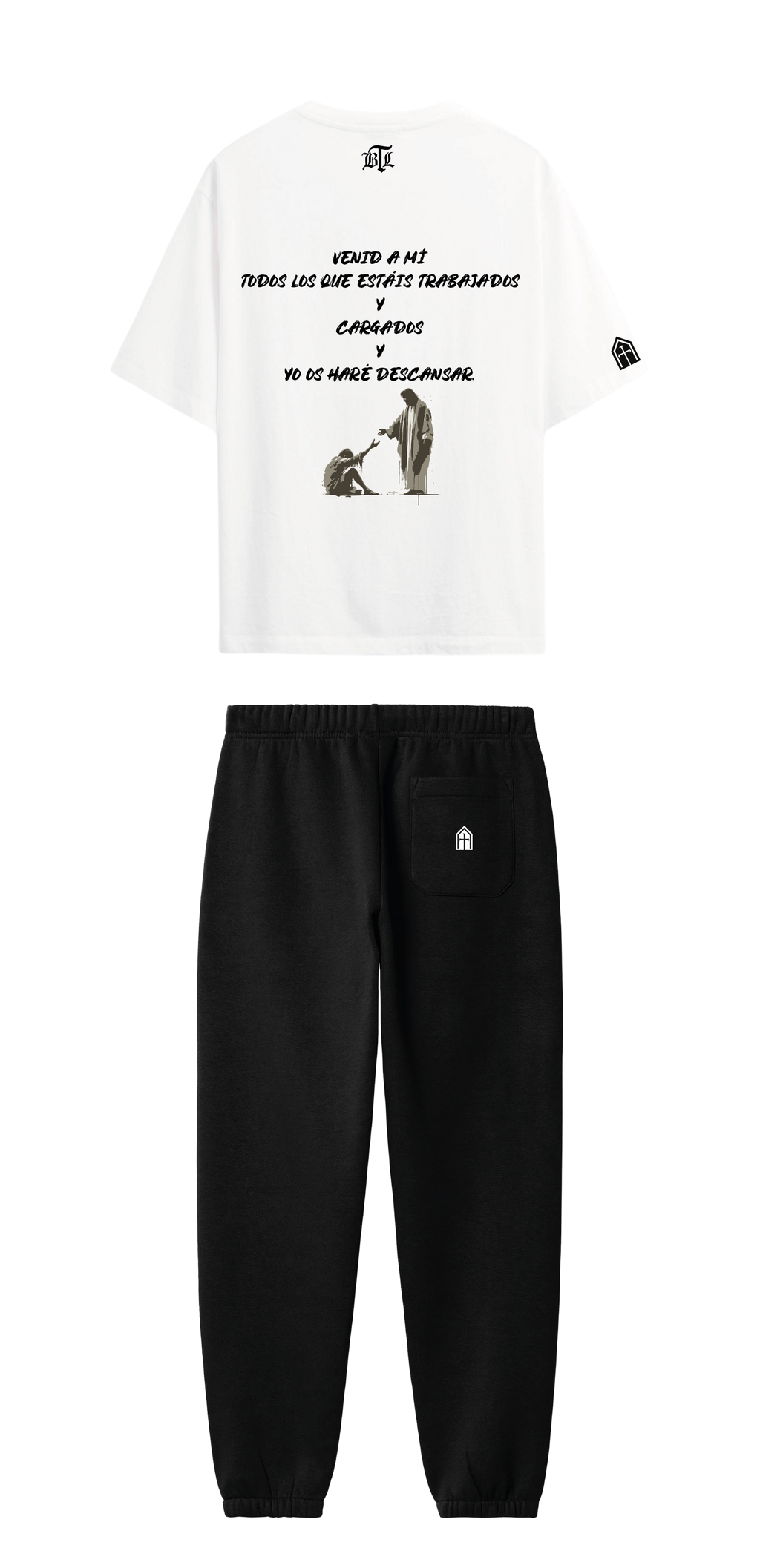 CONJUNTO NEGRO/BLANCO DIOS TE HARÁ DESCANSAR