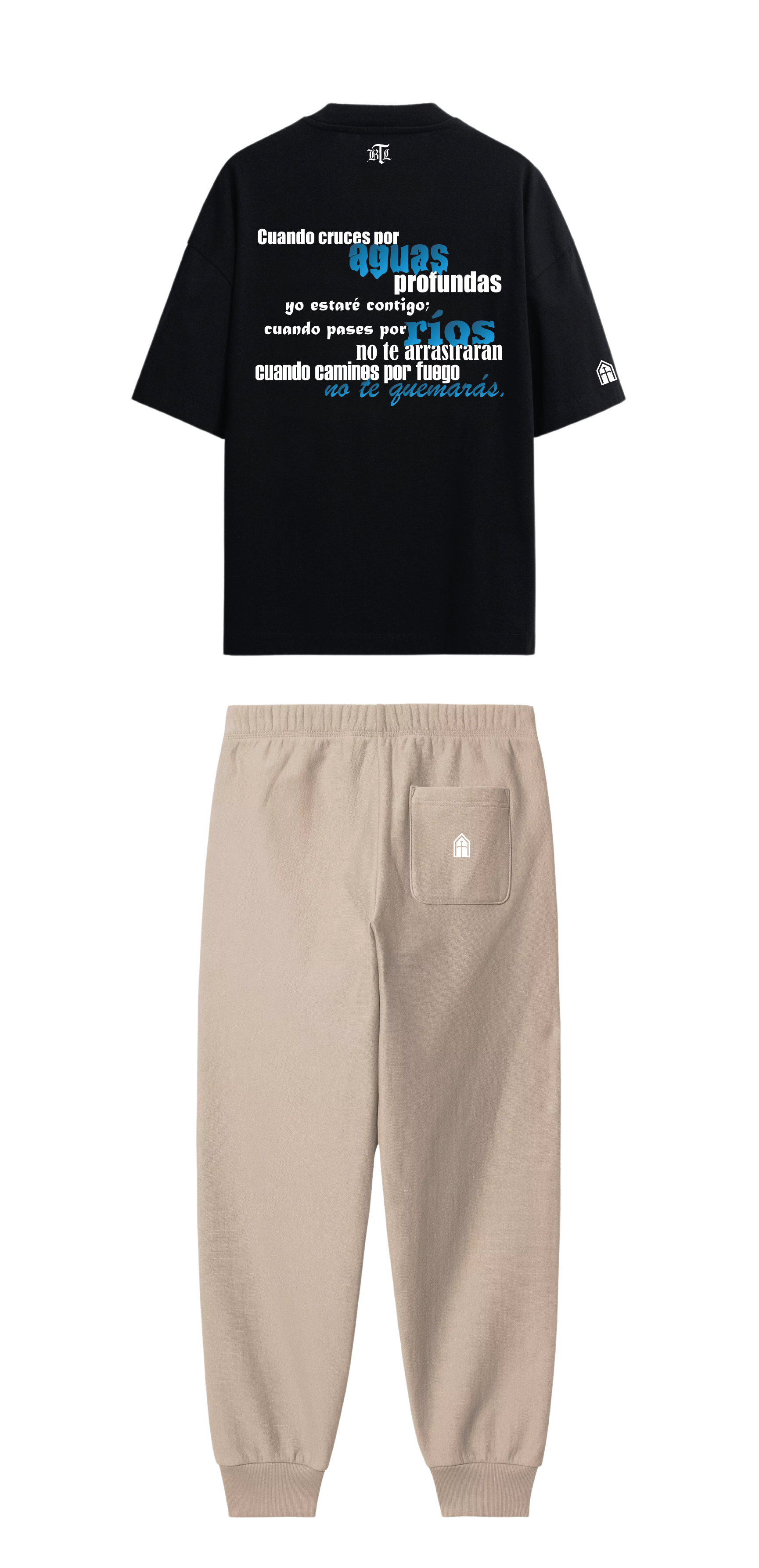 CONJUNTO BEIGE/NEGRO AGUAS PROFUNDAS