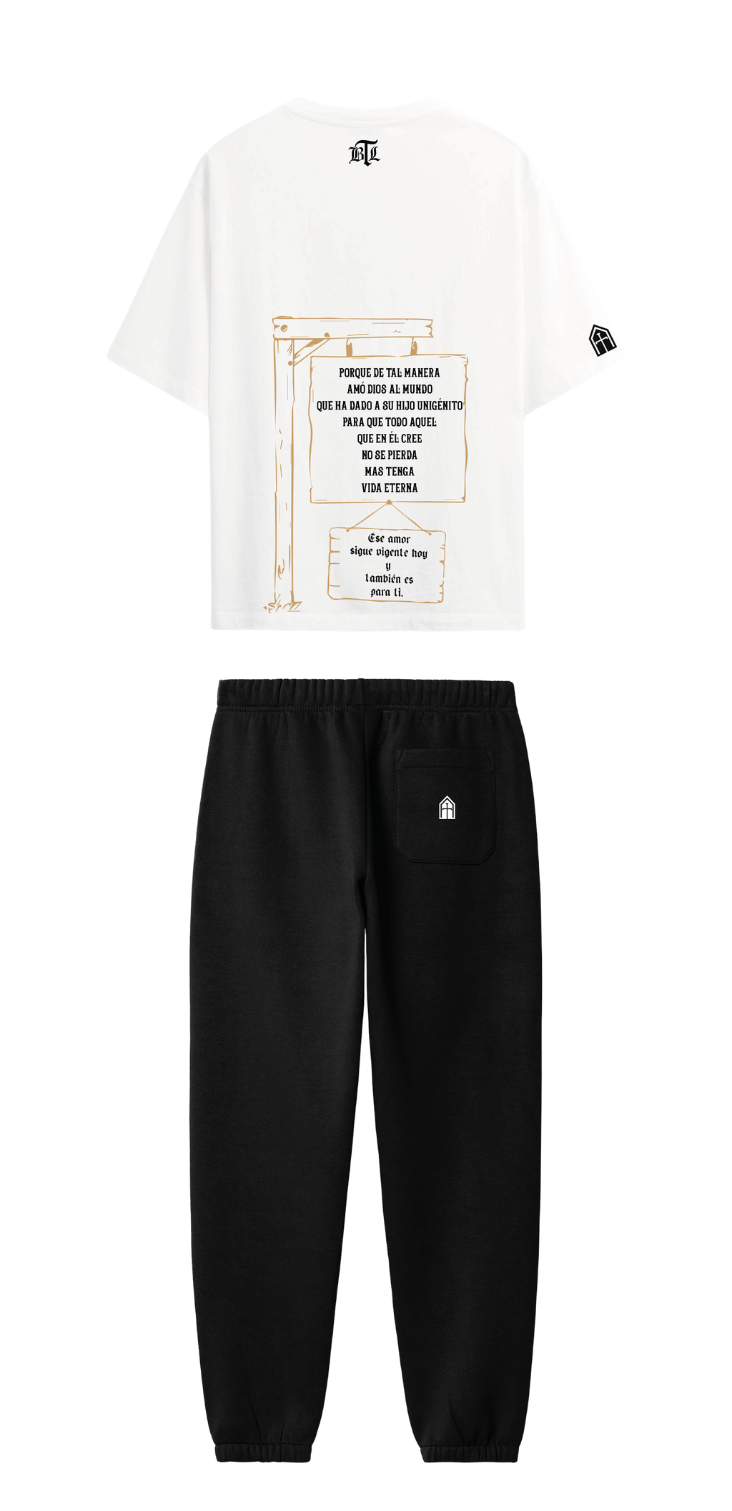 CONJUNTO NEGRO/BLANCO AMO DIOS AL MUNDO