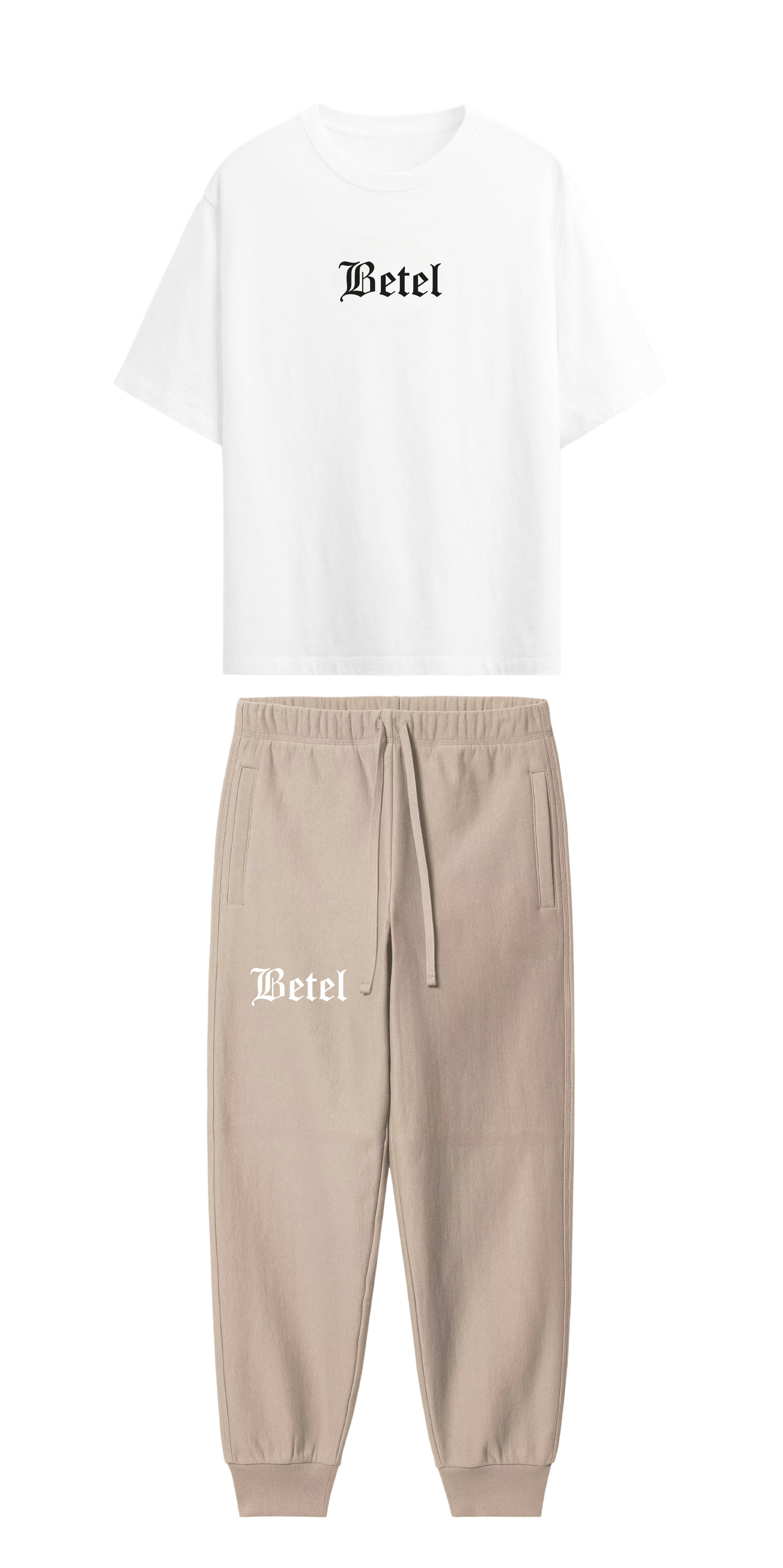 CONJUNTO  BEIGE/BLANCO DELÉITATE