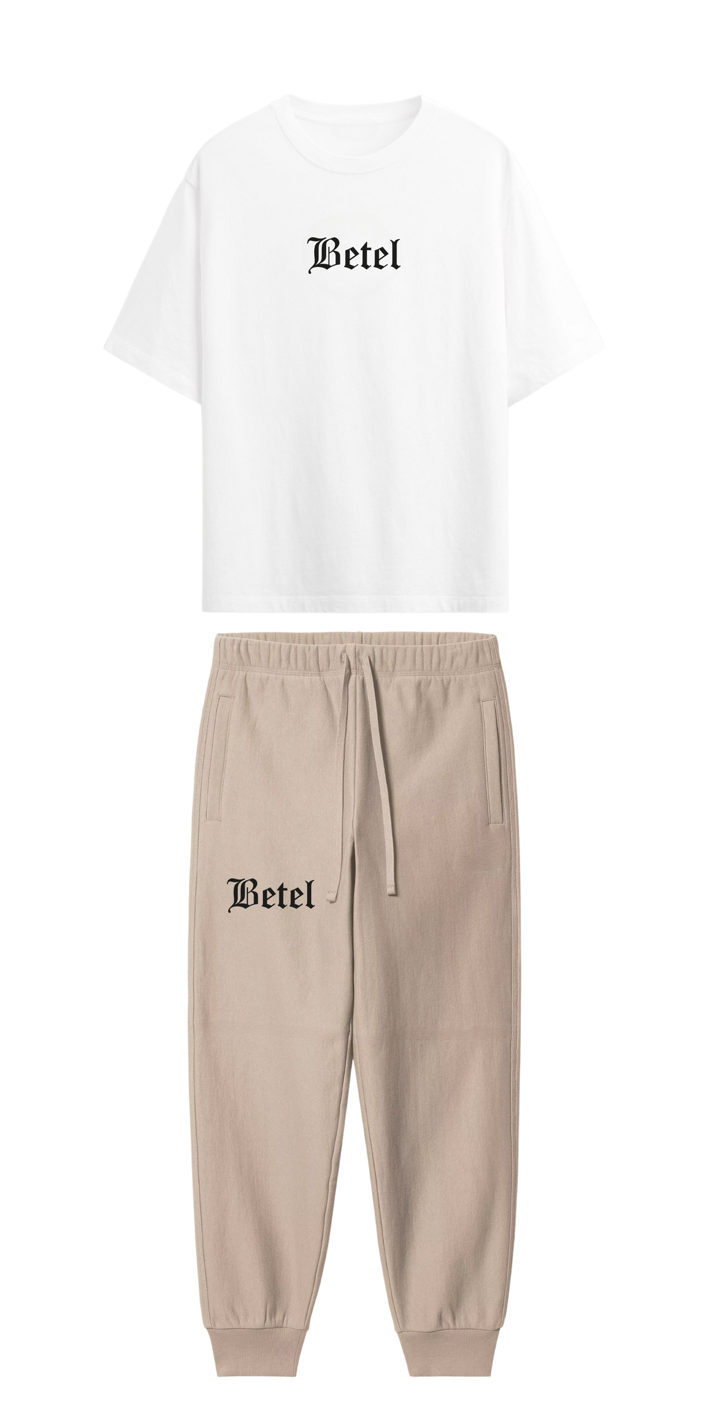 CONJUNTO  BEIGE/BLANCO DELÉITATE