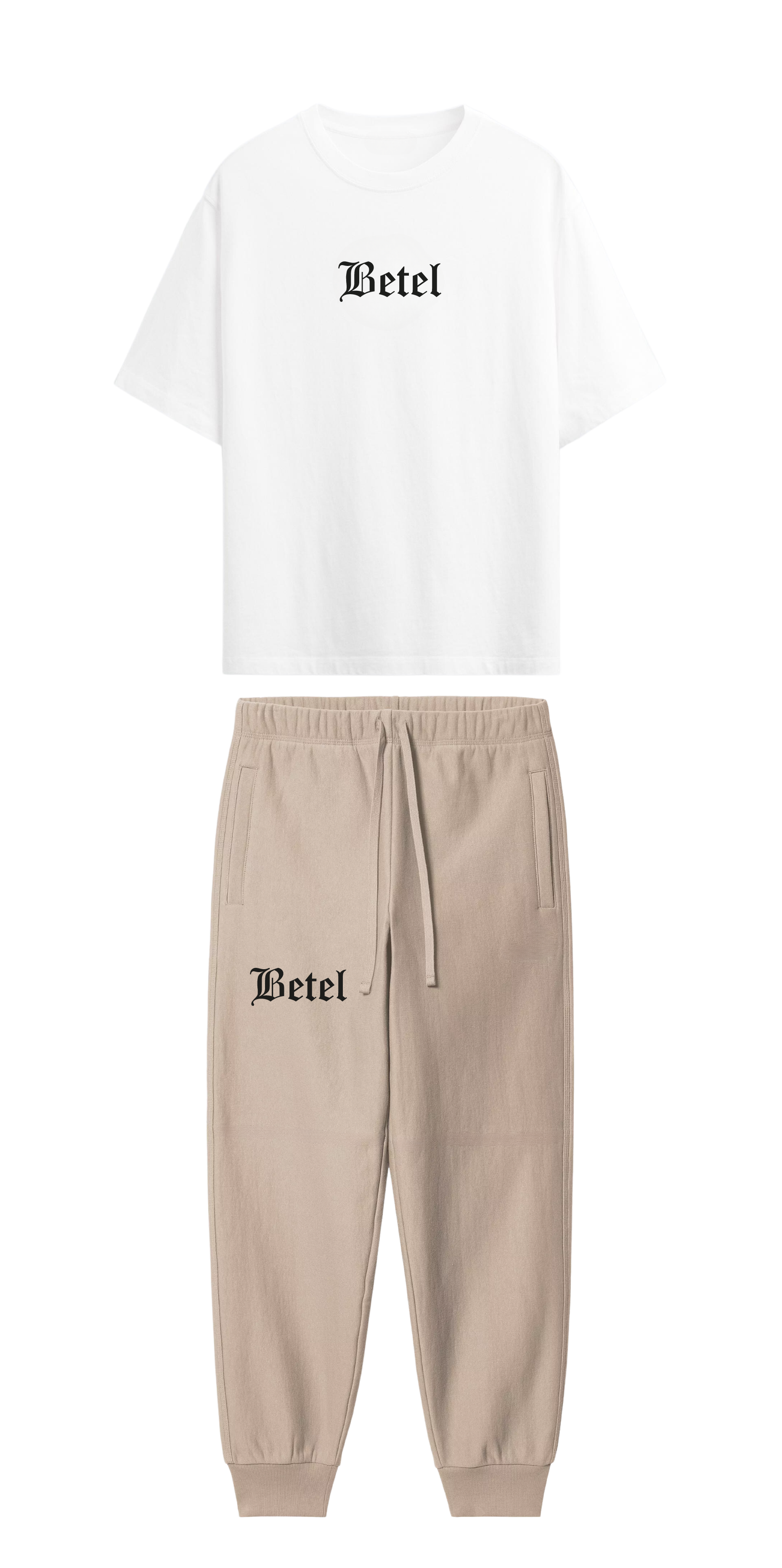CONJUNTO  BEIGE/BLANCO DELÉITATE